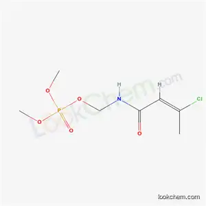 Molecular Structure of 34491-04-8 (Phosphoric acid dimethyl 2-chloro-1-methyl-3-(methylamino)-3-oxo-1-propenyl ester)