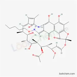 Molecular Structure of 38128-84-6 (3-[[(Pentyloxy)imino]methyl]rifamycin)