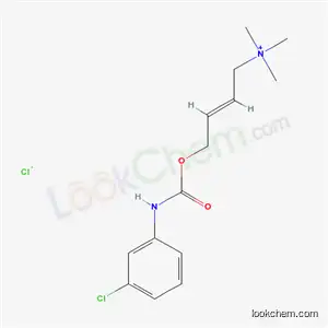 Molecular Structure of 13681-36-2 ((2E)-4-{[(3-chlorophenyl)carbamoyl]oxy}-N,N,N-trimethylbut-2-en-1-aminium chloride)