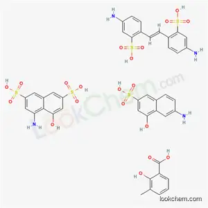 벤조산, 2-히드록시-3-메틸-, 4-아미노-5-히드록시-2,7-나프탈렌디술폰산, 6-아미노-4-히드록시-2-나프탈렌술폰산 및 2,2-(1,2, 5-에텐디일)비스XNUMX-아미노벤젠술폰산