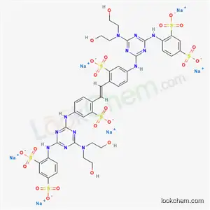 4,4′-[1,2-エテンジイルビス[[3-(ソジオオキシスルホニル)-4,1-フェニレン]イミノ[6-[ビス(2-ヒドロキシエチル)アミノ]-1,3,5-トリアジン-4,2-ジイル]イミノ]]ビス(1,3-ベンゼンジスルホン酸ジナトリウム)