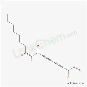 Molecular Structure of 18089-23-1 ((9Z)-8-hydroxyheptadeca-1,9-diene-4,6-diyn-3-one)