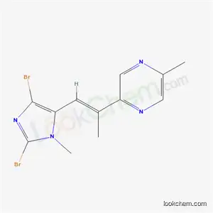 2-((E)-1-(2,5-Dibromo-3-methylimidazol-4-yl)prop-1-en-2-yl)-5-methylpyrazine