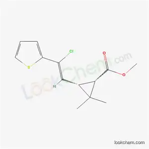 Molecular Structure of 133472-21-6 (methyl (1S,3S)-3-[(Z)-2-chloro-2-thiophen-2-ylethenyl]-2,2-dimethylcyclopropanecarboxylate)