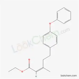Molecular Structure of 39144-74-6 (ethyl (2Z)-3-methyl-5-(4-phenoxyphenyl)pent-2-enoate)