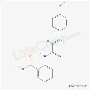 Molecular Structure of 53901-55-6 (2-{[(2E)-3-(4-hydroxyphenyl)prop-2-enoyl]amino}benzoic acid)