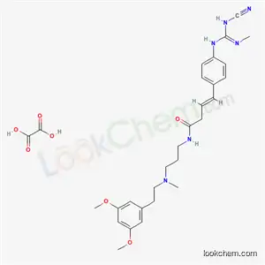 4-[4-[[(シアノアミノ)(メチルアミノ)メチレン]アミノ]フェニル]-N-[3-[[2-(3,5-ジメトキシフェニル)エチル]メチルアミノ]プロピル]-3-ブテンアミド/しゅう酸,(1:1)