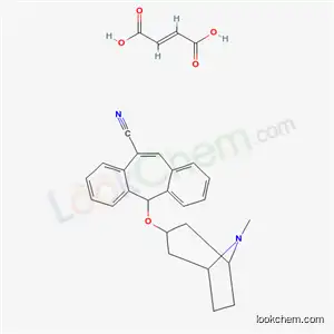 Molecular Structure of 27719-95-5 (5-[(8-methyl-8-azabicyclo[3.2.1]oct-3-yl)oxy]-5H-dibenzo[a,d][7]annulene-10-carbonitrile (2E)-but-2-enedioate)