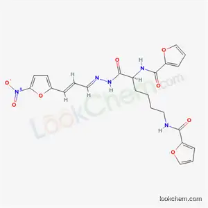 Molecular Structure of 39978-31-9 (N-[(2S)-6-[(furan-2-ylcarbonyl)amino]-1-{(2E)-2-[(2E)-3-(5-nitrofuran-2-yl)prop-2-en-1-ylidene]hydrazinyl}-1-oxohexan-2-yl]furan-2-carboxamide (non-preferred name))