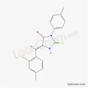 Molecular Structure of 41534-87-6 ((5Z)-5-[(2,4-dimethylphenyl)methylidene]-3-(4-methylphenyl)-2-thioxoimidazolidin-4-one)