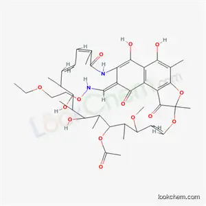 Molecular Structure of 41887-56-3 (3-[(2-Ethoxyethoxy)iminomethyl]rifamycin SV)