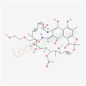 2,7-(EPOXYPENTADECA(1,11,13)TRIENIMINO)NAPHTHO[2,1-B]FURAN-1,11(2H)-DIONE,3-FORMYL-5,6,9,17,19,21-HEXAHYDROXY-23- METHOXY-2,4,12,16,18,20,22-HEPTAMETHYL-,21-ACETATE,O-(2-(2-METHOXYETHOXY)ETHYL)OXIME