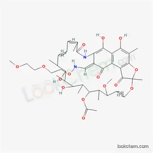Molecular Structure of 52370-30-6 (3-[2-(2-Methoxyethoxy)ethoxyiminomethyl]rifamycin SV)