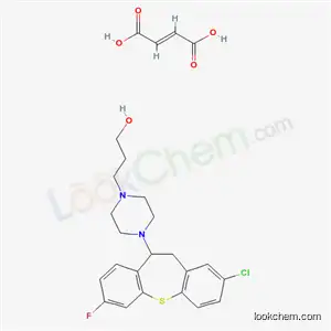 Molecular Structure of 58722-70-6 (3-[4-(2-chloro-7-fluoro-10,11-dihydrodibenzo[b,f]thiepin-10-yl)piperazin-1-yl]propan-1-ol (2E)-but-2-enedioate (salt))
