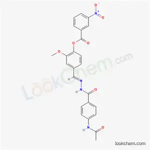 Molecular Structure of 55901-38-7 (4-[(E)-{2-[4-(acetylamino)benzoyl]hydrazinylidene}methyl]-2-methoxyphenyl 3-nitrobenzoate)