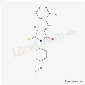 Molecular Structure of 62468-58-0 ((5Z)-5-[(2-chlorophenyl)methylidene]-3-(4-ethoxyphenyl)-2-thioxoimidazolidin-4-one)