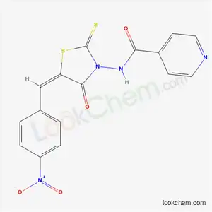 N-[5-[(4-ニトロフェニル)メチレン]-4-オキソ-2-チオキソ-3-チアゾリジニル]-4-ピリジンカルボアミド