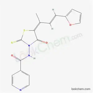 N-[5-[3-(2-フラニル)-1-メチル-2-プロペニリデン]-4-オキソ-2-チオキソ-3-チアゾリジニル]-4-ピリジンカルボアミド