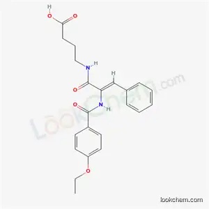 Molecular Structure of 172798-55-9 (4-{[(2Z)-2-{[(4-ethoxyphenyl)carbonyl]amino}-3-phenylprop-2-enoyl]amino}butanoic acid)