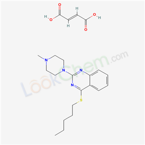 Quinazoline, 2-(4-methyl-1-piperazinyl)-4-(pentylthio)-, (E)-2-butenedioate (1:1)