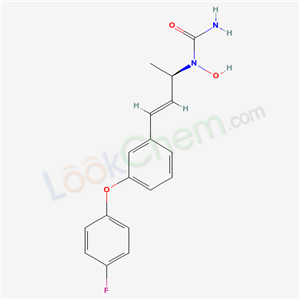 Urea, N-(3-(3-(4-fluorophenoxy)phenyl)-1-methyl-2-propenyl)-N-hydroxy-, (R-(E))-