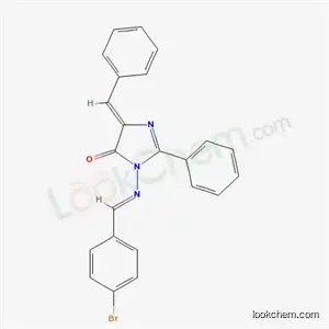 Molecular Structure of 126293-23-0 ((5Z)-5-benzylidene-3-{[(E)-(4-bromophenyl)methylidene]amino}-2-phenyl-3,5-dihydro-4H-imidazol-4-one)