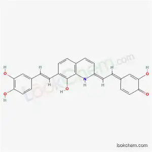 (4E)-4-[(2E)-2-{7-[(E)-2-(3,4-dihydroxyphenyl)ethenyl]-8-hydroxyquinolin-2(1H)-ylidene}ethylidene]-2-hydroxycyclohexa-2,5-dien-1-one