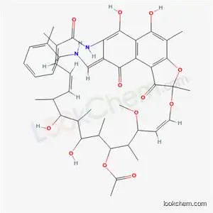 (8Z,24E)-5,6,17,19-tetrahydroxy-23-methoxy-2,4,12,16,18,20,22-heptamethyl-8-{[(2-methylphenyl)amino]methylidene}-1,9,11-trioxo-1,2,8,9-tetrahydro-2,7-(epoxypentadeca[1,11,13]trienoimino)naphtho[2,1-b]furan-21-yl acetate