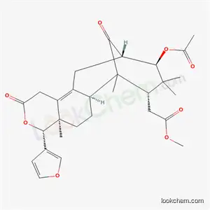 Molecular Structure of 1915-69-1 (methyl [(4R,4aR,6aS,8S,10R,11S)-10-(acetyloxy)-4-furan-3-yl-4a,7,9,9-tetramethyl-2,13-dioxo-1,4,4a,5,6,6a,7,8,9,10,11,12-dodecahydro-2H-7,11-methanocycloocta[f]isochromen-8-yl]acetate)