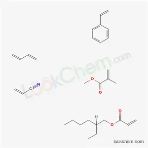 2-프로펜산, 2-메틸-, 메틸 에스테르, 1,3-부타디엔, 에테닐벤젠, 2-에틸헥실 2-프로페노에이트 및 2-프로펜니트릴 중합체