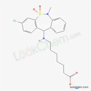 rac-(11R*)-3-クロロ-6,11-ジヒドロ-6-メチル-11β*-[[6-[(ソジオオキシ)カルボニル]ヘキシル]アミノ]ジベンゾ[c,f][1,2]チアゼピン5,5-ジオキシド