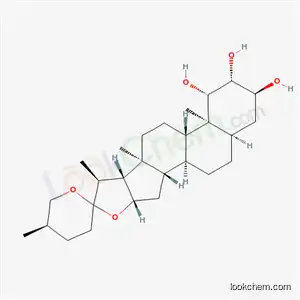 Molecular Structure of 547-01-3 ((25R)-5β-Spirostane-1β,2β,3α-triol)