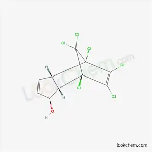 Molecular Structure of 5566-31-4 ((1R,3aS,4S,7R,7aS)-4,5,6,7,8,8-hexachloro-3a,4,7,7a-tetrahydro-1H-4,7-methanoinden-1-ol)