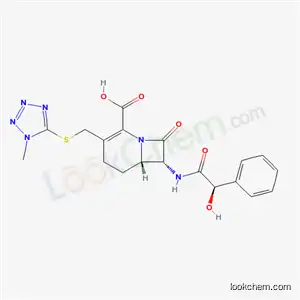 Molecular Structure of 62284-44-0 ((6S,7R)-7-{[(2R)-2-hydroxy-2-phenylacetyl]amino}-3-{[(1-methyl-1H-tetrazol-5-yl)sulfanyl]methyl}-8-oxo-1-azabicyclo[4.2.0]oct-2-ene-2-carboxylic acid)