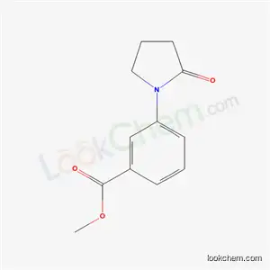 Molecular Structure of 5279-41-4 (benzoic acid, 3-(2-oxo-1-pyrrolidinyl)-, methyl ester)