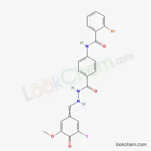 2-bromo-N-[4-({2-[(3-iodo-5-methoxy-4-oxocyclohexa-2,5-dien-1-ylidene)methyl]hydrazino}carbonyl)phenyl]benzamide