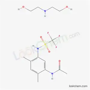 N- [2,4- 디메틸 -5- (트리 플루오로 메틸 술 포닐 아미노) 페닐] 아세트 아미드 : 2- (2- 히드 록시 에틸 아미노) 에탄올