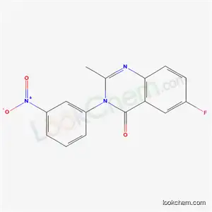 Molecular Structure of 49579-17-1 (6-fluoro-2-methyl-3-(3-nitrophenyl)quinazolin-4(3H)-one)