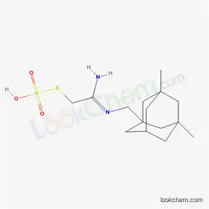 Molecular Structure of 40283-76-9 (Thiosulfuric acid hydrogen S-[2-[[(3,5-dimethyltricyclo[3.3.1.13,7]decan-1-yl)methyl]amino]-2-iminoethyl] ester)