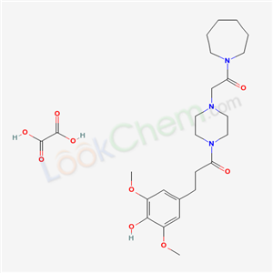 1-[4-[2-(azepan-1-yl)-2-oxoethyl]piperazin-1-yl]-3-(4-hydroxy-3,5-dimethoxyphenyl)propan-1-one; oxalic acid