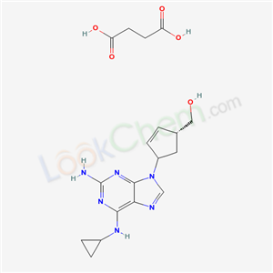 [(1R)-4-[2-amino-6-(cyclopropylamino)purin-9-yl]-1-cyclopent-2-enyl]methanol; butanedioic acid(168146-84-7)