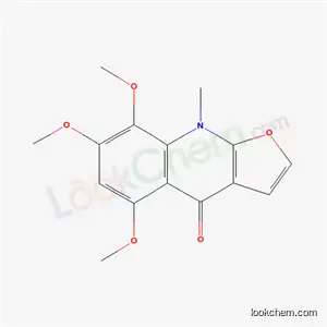 Molecular Structure of 476-27-7 (5,7,8-Trimethoxy-9-methylfuro[2,3-b]quinolin-4(9H)-one)
