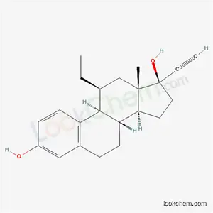 Molecular Structure of 39845-47-1 ((11beta,17beta)-11-ethyl-17-ethynylestra-1,3,5(10)-triene-3,17-diol)
