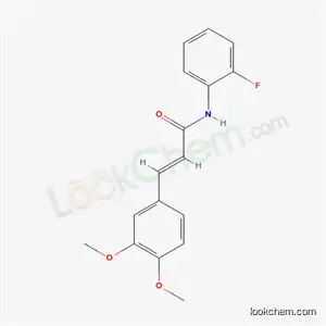 Molecular Structure of 5748-82-3 ((2E)-3-(3,4-dimethoxyphenyl)-N-(2-fluorophenyl)prop-2-enamide)