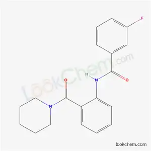 3-fluoro-N-[2-(piperidine-1-carbonyl)phenyl]benzamide