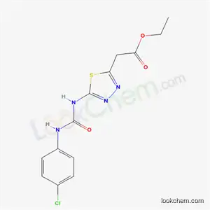 Molecular Structure of 5573-64-8 (ethyl (5-{[(4-chlorophenyl)carbamoyl]amino}-1,3,4-thiadiazol-2-yl)acetate)