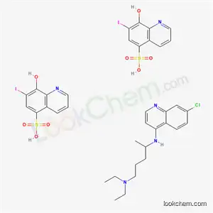 2(8-ヒドロキシ-7-ヨード-5-キノリンスルホン酸)?N′-(7-クロロキノリン-4-イル)-N,N-ジエチル-1,4-ペンタンジアミン