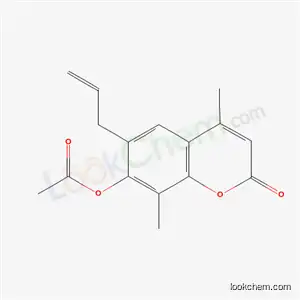 2H-1-Benzopyran-2-one, 7-(acetyloxy)-4,8-dimethyl-6-(2-propenyl)-