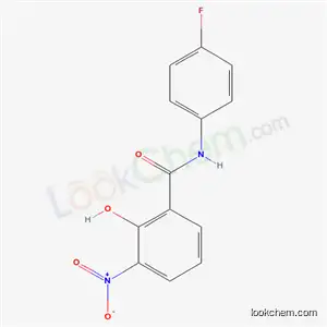 Molecular Structure of 4043-45-2 (N-(4-fluorophenyl)-2-hydroxy-3-nitrobenzamide)