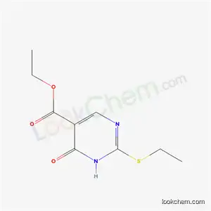 Molecular Structure of 5518-76-3 (2-Ethylthio-1,4-dihydro-4-oxo-5-pyrimidinecarboxylic acid ethyl ester)